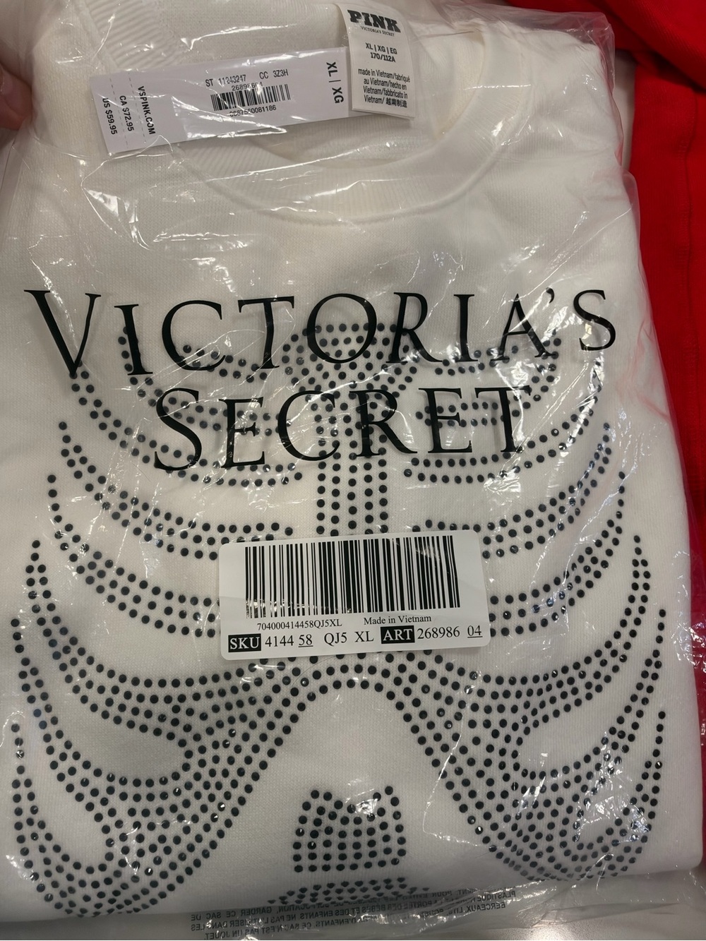 4 PINK XL Victoria's Secret Crewneck Sweatshirts & Hoodie brand new smoke free - Picture 6 of 8